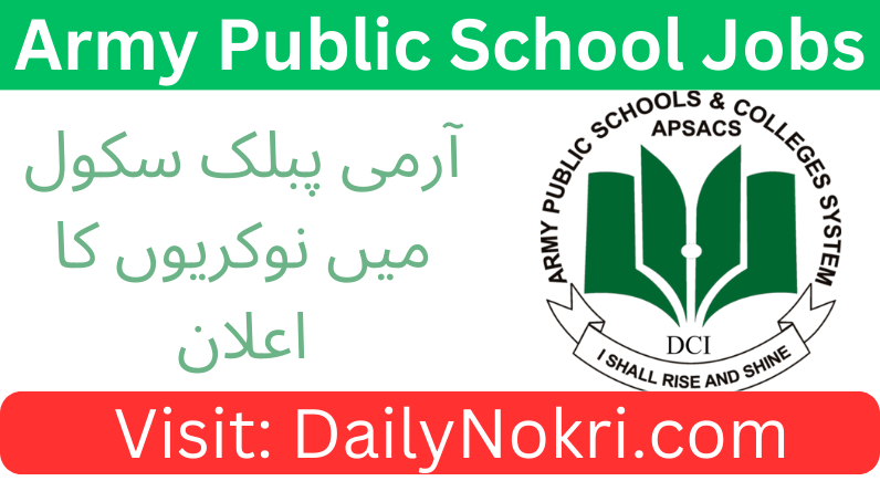 Job Opportunities at Army Public School DCI 2024 | Apply Now