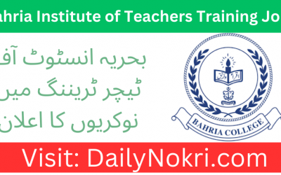 Latest Job at Bahria Institute of Teachers Training 2024 | Apply Now